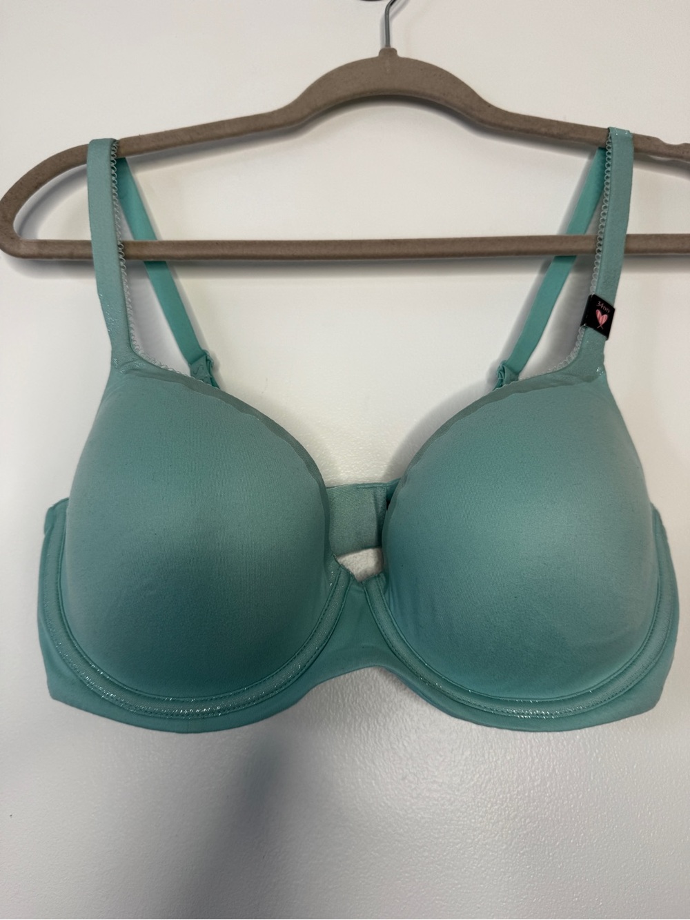 NWT Victoria's Secret Bra Body by Victoria Lined Demi Teal Shimmer Trim Sz 32DD